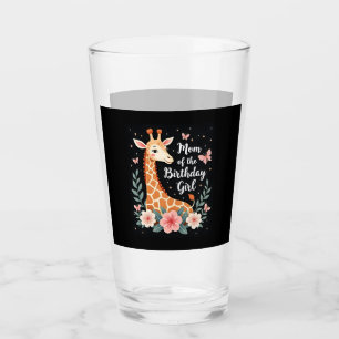 Giraffe Mom of the Birthday Girl Matching Family L Glass