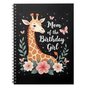 Giraffe Mom of the Birthday Girl Matching Family L Notebook