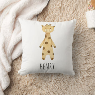 Giraffe monogram. cute modern  cushion