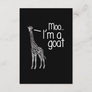 Giraffe Moo I'm A Goat Enclosure Card