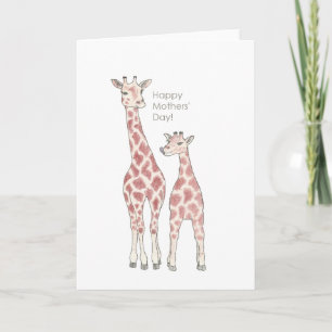 Giraffe Mothers' Day Card