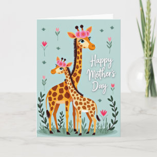 Giraffe Mothers Day Greeting Card