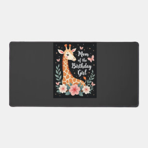 Giraffe Mum of the Birthday Girl Matching Family L Desk Mat