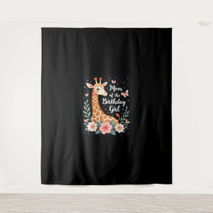 Giraffe Mum of the Birthday Girl Matching Family L Tapestry
