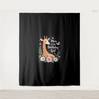 Giraffe Mum of the Birthday Girl Matching Family L Tapestry
