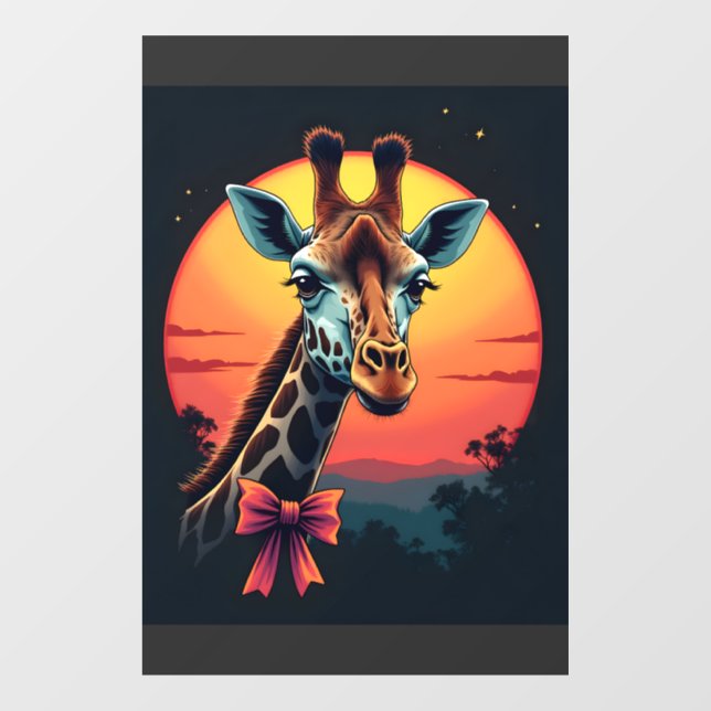 Giraffe Neck Like a Rollercoaster Run Funny Retro  (Sheet)