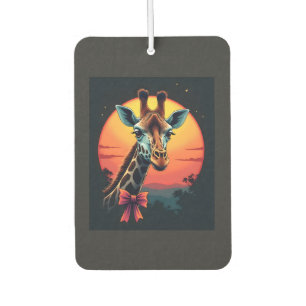 Giraffe Neck Like a Rollercoaster Run Funny Retro Car Air Freshener