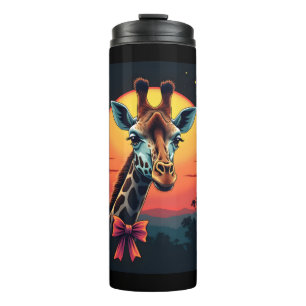 Giraffe Neck Like a Rollercoaster Run Funny Retro  Thermal Tumbler