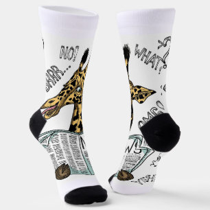 Giraffe News Socks