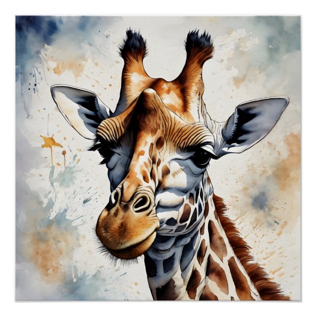 Giraffe no 2 Glossy Poster (Front)