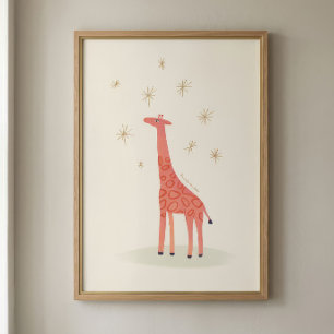 Giraffe Nursery Art Print Kids Room Decor