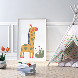 Giraffe Nursery Room Poster
