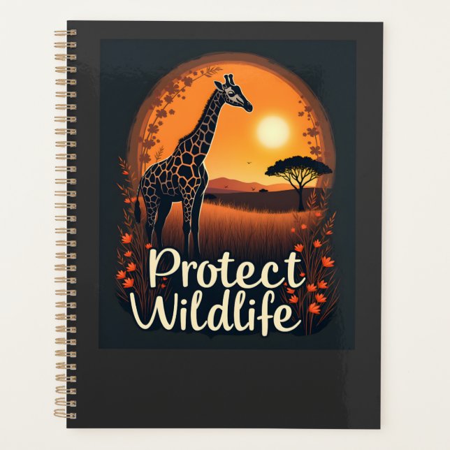 Giraffe of the Savanna Tank Top Planner (Front)