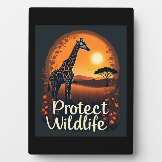 Giraffe of the Savanna Tank Top Plaque (Front)