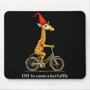 Giraffe Off To Cause A Kerfuffle Mouse Pad