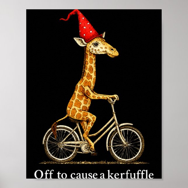 Giraffe Off To Cause A Kerfuffle Poster (Front)
