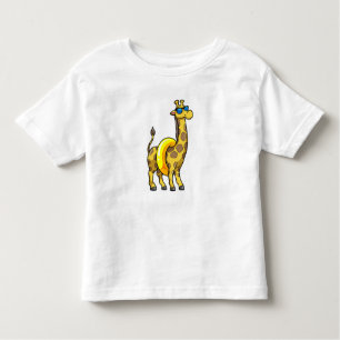 Giraffe on Beach with Swim ring & Sunglasses Toddler T-Shirt