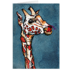 giraffe on blue