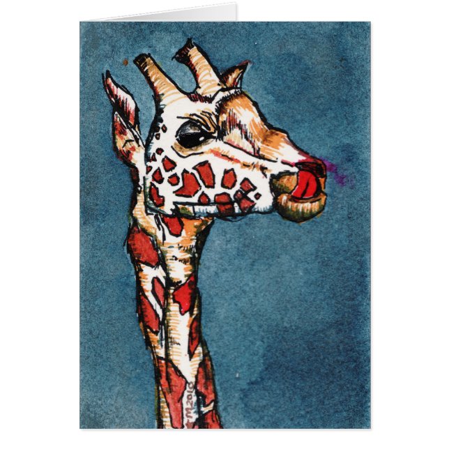 giraffe on blue (Front)