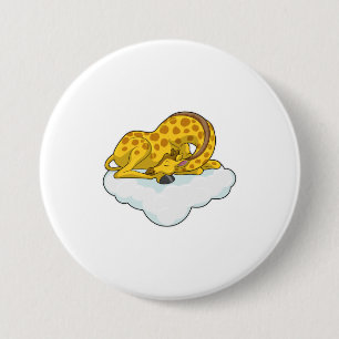 Giraffe on Clouds 7.5 Cm Round Badge