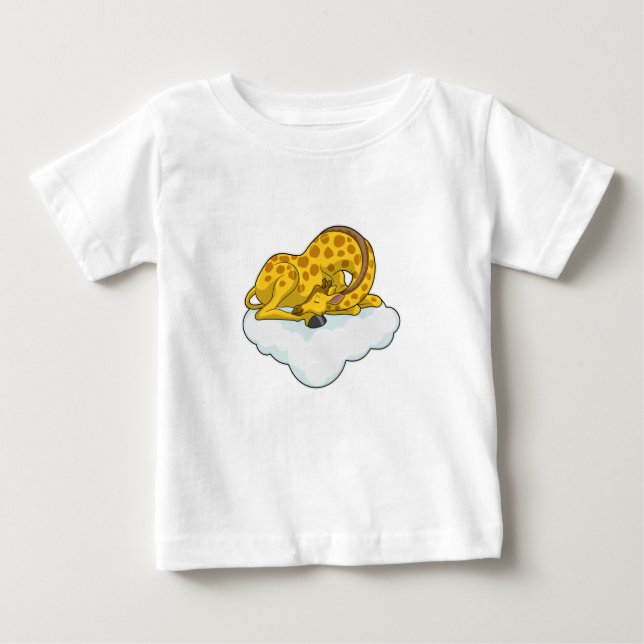 Giraffe on Clouds Baby T-Shirt (Front)