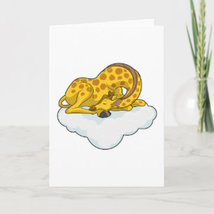Giraffe on Clouds Card