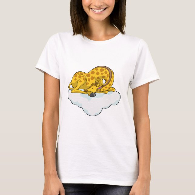 Giraffe on Clouds T-Shirt (Front)