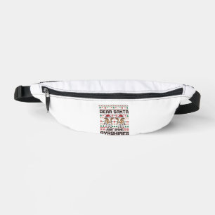 Giraffe on Skateboard Rainbow Vintage Shirt Design Bum Bags