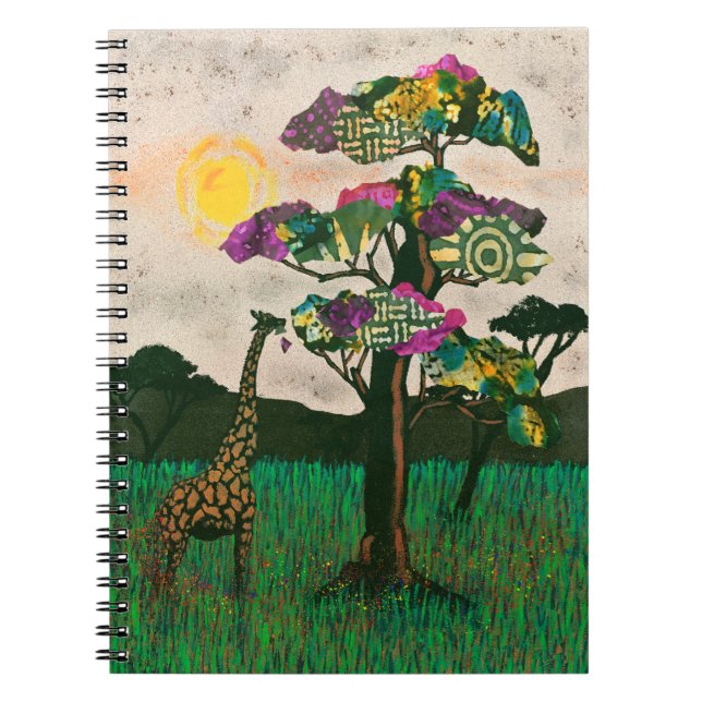 Giraffe on the Planes of Africa Notebook (Front)