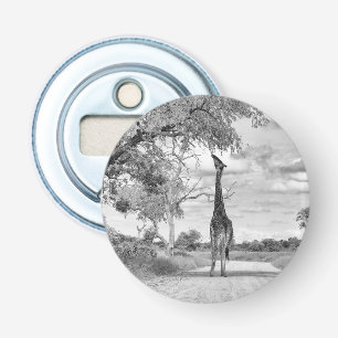 Giraffe on the road bottle opener
