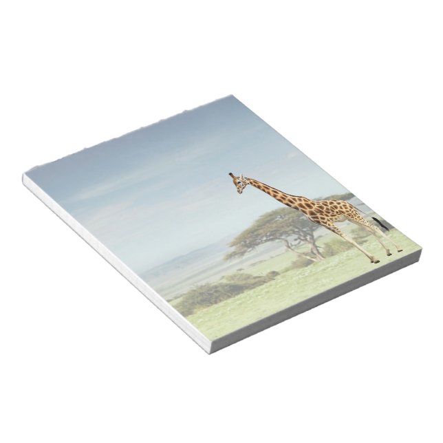 Giraffe on the Serengeti Notepad (Angled)