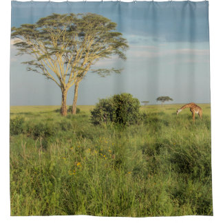 Giraffe on the Serengeti Shower Curtain