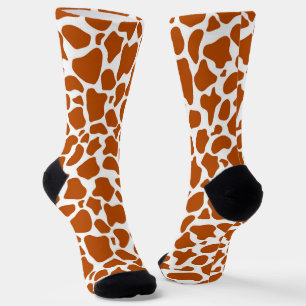 Giraffe Orange Print Socks