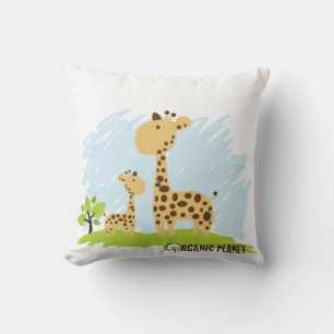 Giraffe Organic Planet Custom Cotton Pillows