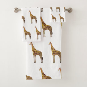 Giraffe Painting Bath Towel Set