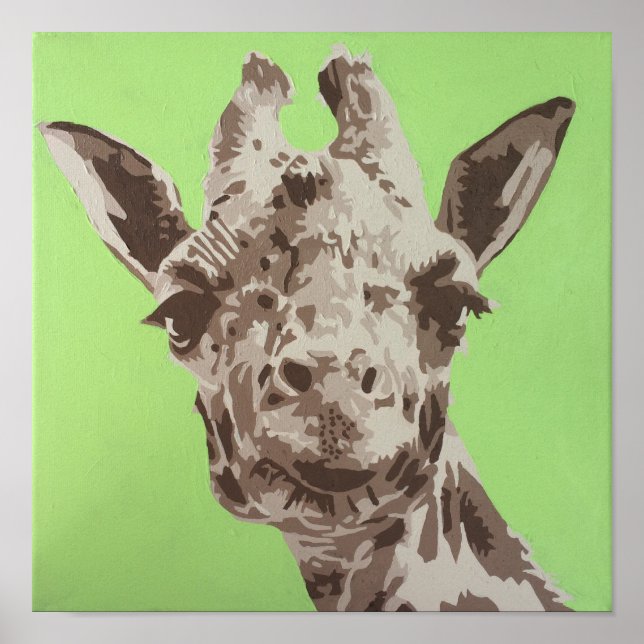 Giraffe Painting Print (Front)