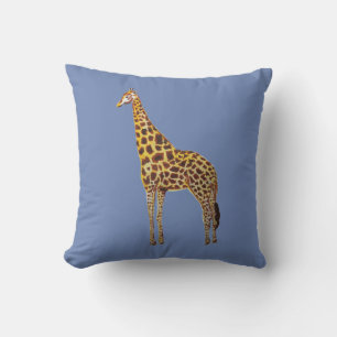 Giraffe Painting Throw Pillow
