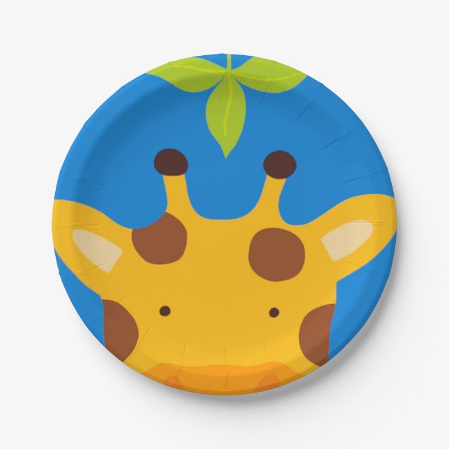 Giraffe Paper Plate (Front)