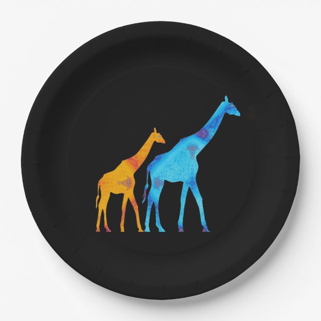Giraffe Paper Plate (Front)