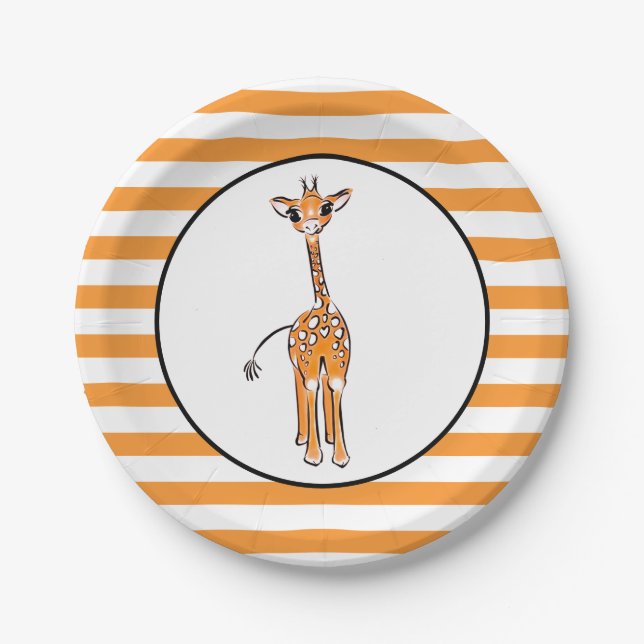 Giraffe Paper Plate (Front)