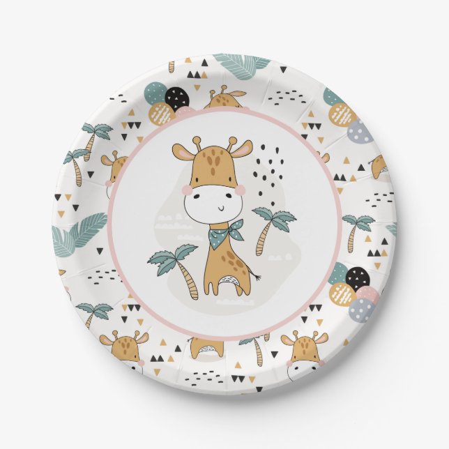 Giraffe Paper Plates (Front)