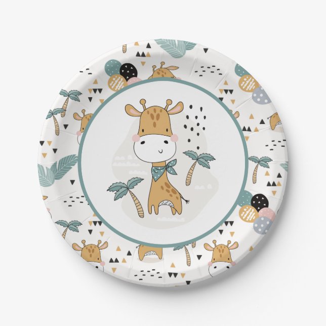 Giraffe Paper Plates (Front)