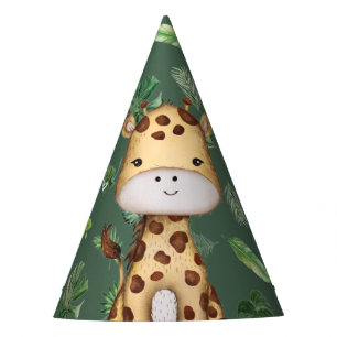 Giraffe Party Animal Wild One Jungle Birthday Boy Hat