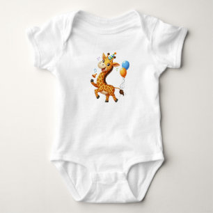 Giraffe party baby bodysuit