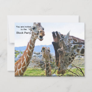 Giraffe Party Invitation