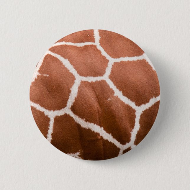 Giraffe pattern 6 cm round badge (Front)