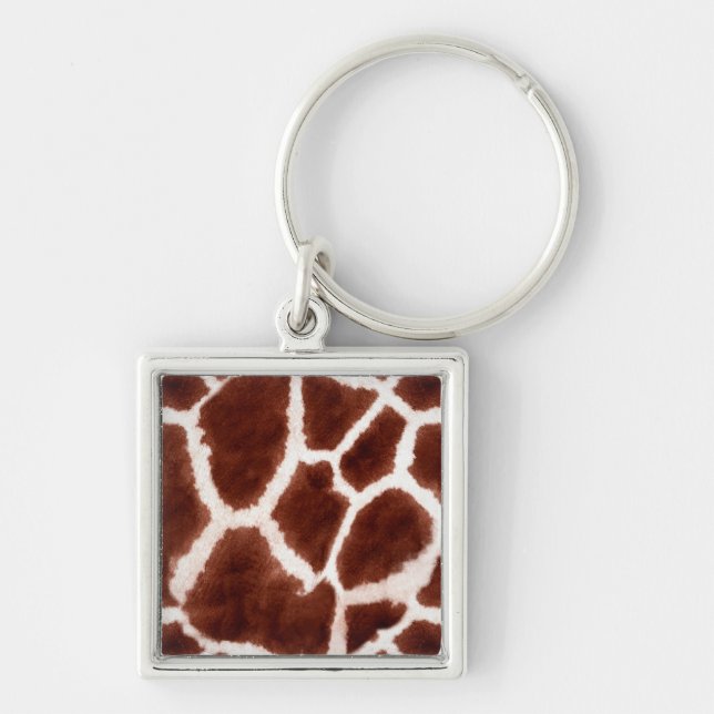 Giraffe Pattern Animal Print Key Ring (Front)