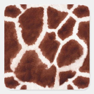 Giraffe Pattern Animal Print Square Sticker