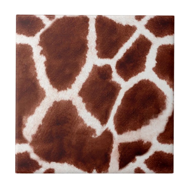 Giraffe Pattern Animal Print Tile (Front)