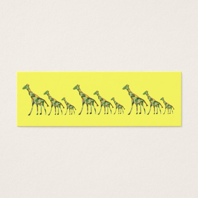 Giraffe Pattern Bookmarks (Front)